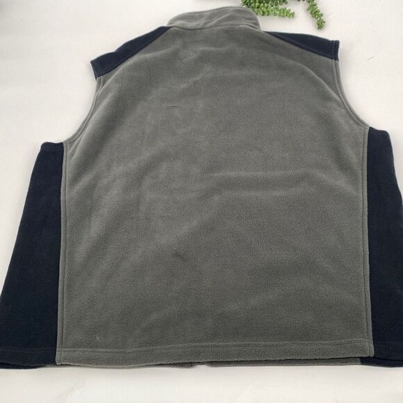 Columbia Men's Fleece‎ Zip-Up Vest Green Black XL - Picture 10 of 15